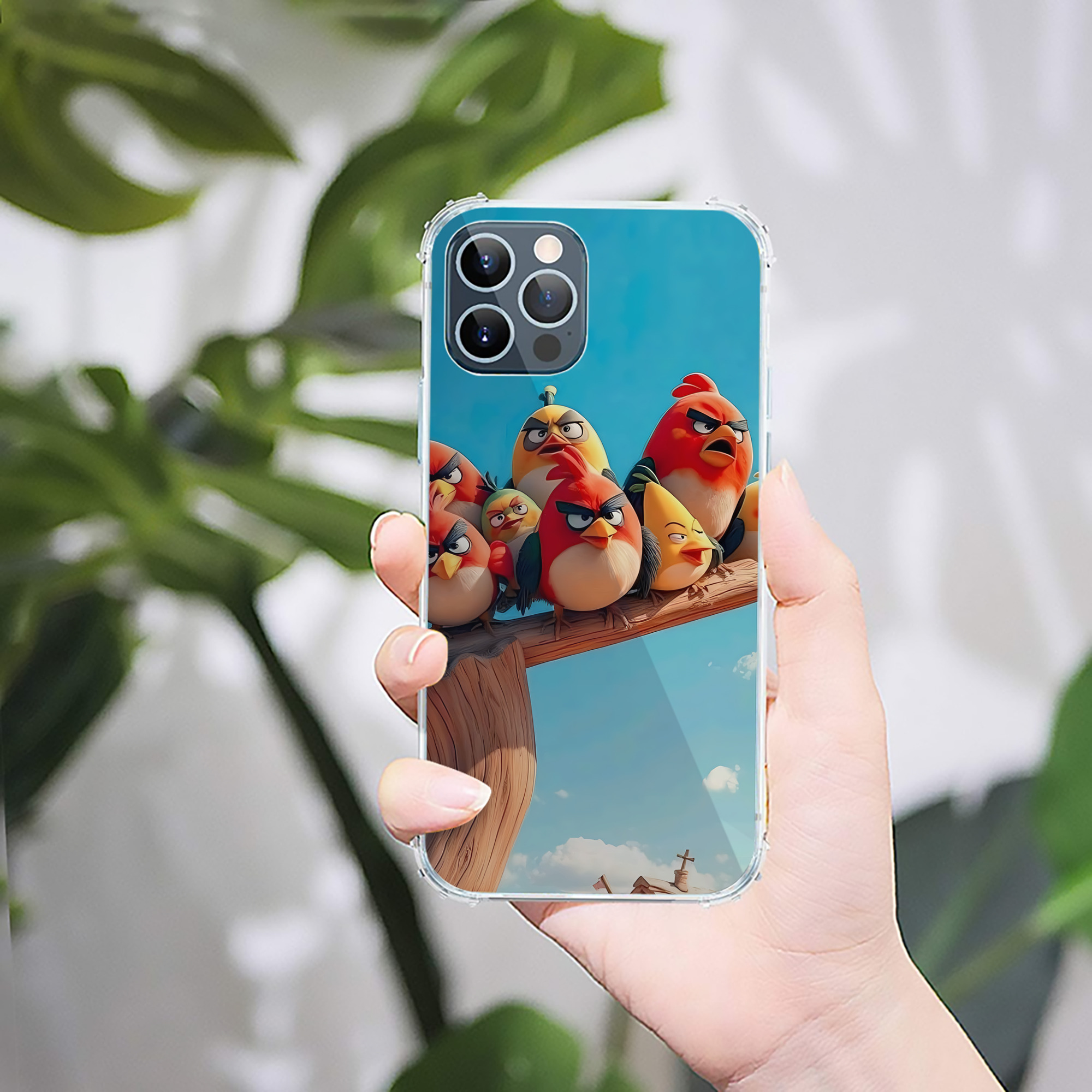 （画像用） Angry Birds アングリーバード 【iPhone 12シリーズ対応】透明スマホケース（クリアソフトケース）